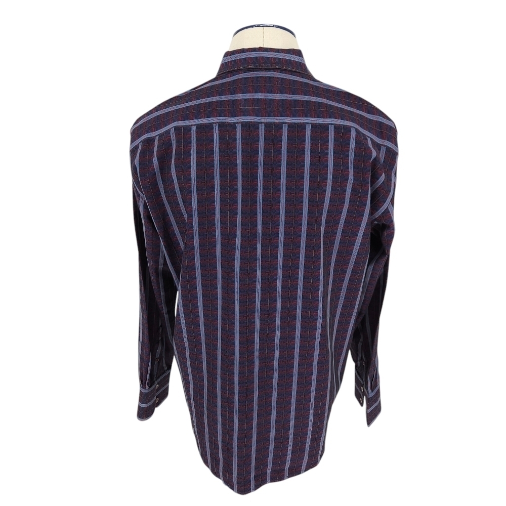 Robert Graham Shirt Multicolor Striped Long Sleeve Button Up Collared XL - Picture 4 of 7